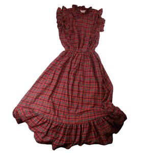 Vintage Popi Plaid Ruffle Prairie Dress